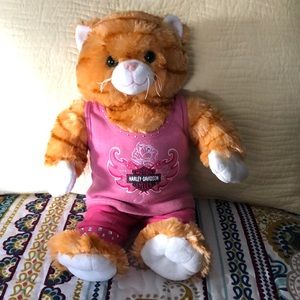 Harley Davidson Build A Bear Cat!!! Cute!! Great gift idea for lady Harley!!